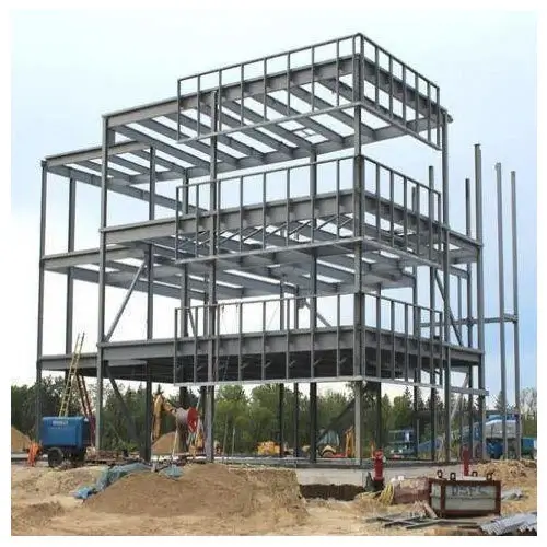 اجرای اسکلت فلزی ساختمان سه طبقه